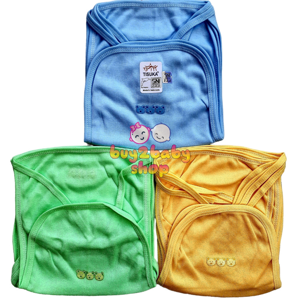 Popok Bayi Dolphin Popok Tali warna polos New Born isi 6-12 PCS