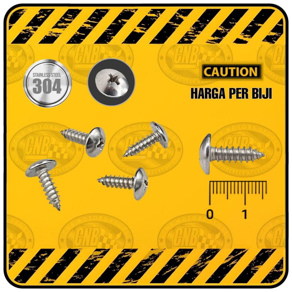 Sekrup Skrup STAINLESS M5 x 15 | M5x15 || Baut Body Yamaha MIO JUPITER VEGA F1ZR dsb
