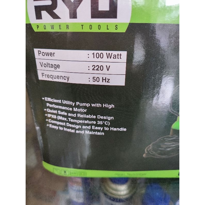 ryu rwp100 ac water pump mesin pompa air celup RWP 100