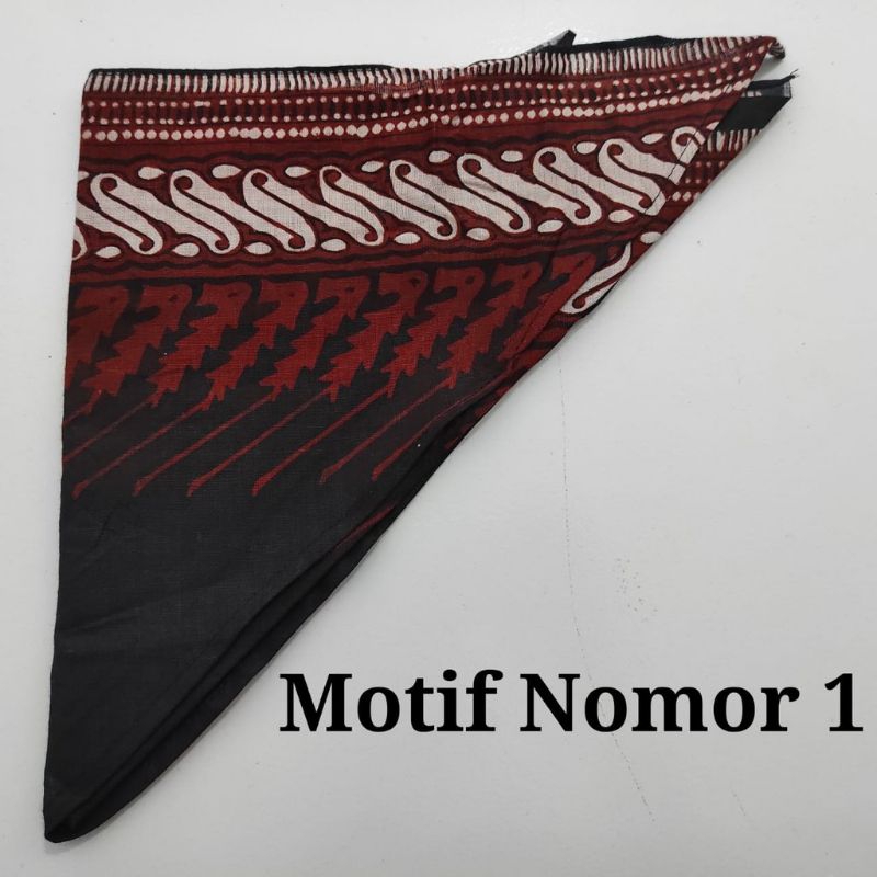 Udeng Batik Print Ikat Kepala Adat Jawa Segi Empat 1×1 Meter