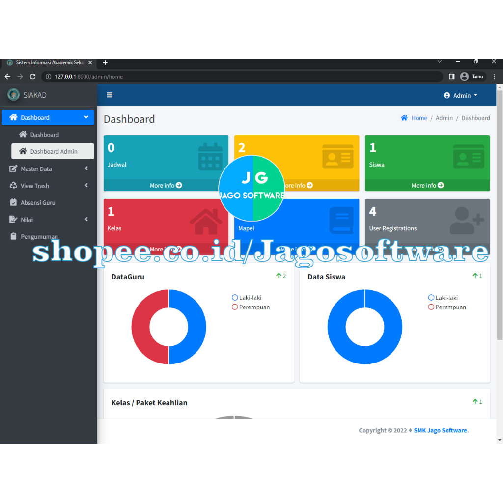 Siakad Sekolah Laravel 8 - Sistem Informasi Akademik Sekolah