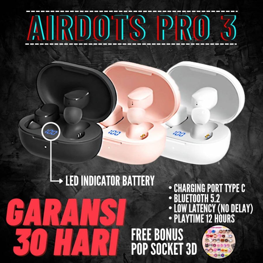 Galaxysacc - Xiaomi Redmi Realme Airdots Pro 3 Model Touch TWS / Earphone Airdots Pro 3