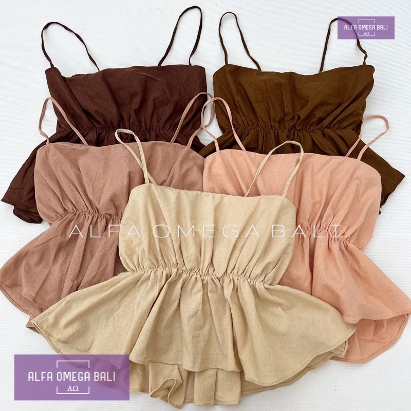 Top Ruffle Atasan Wanita Tank Top Wanita