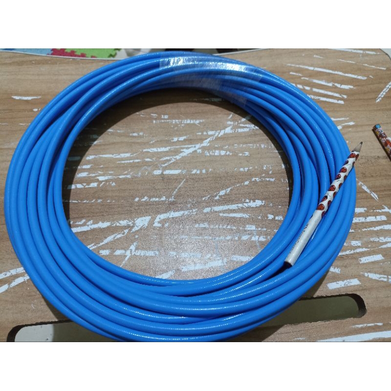 Kabel Teflon Semirigid 7mm RG401 RG-401 blue jacket 1cm