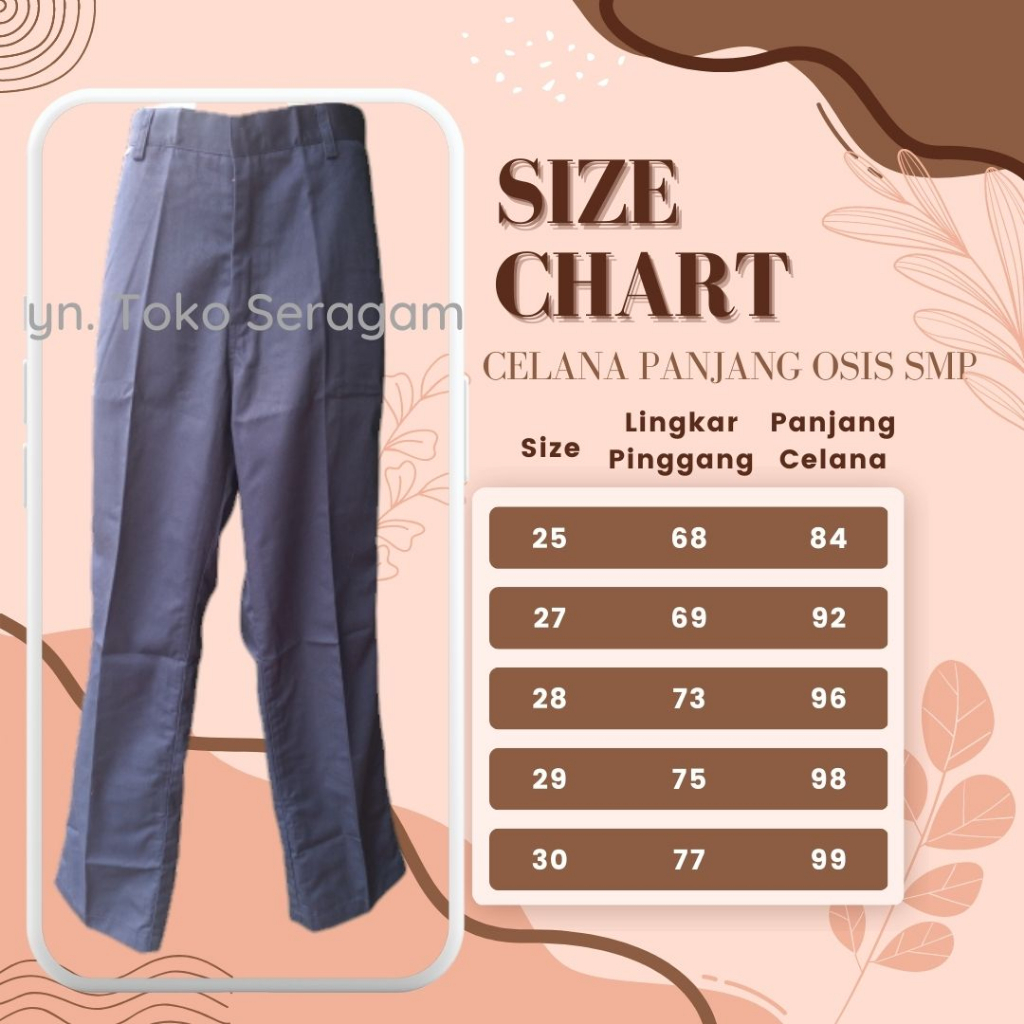 Celana Panjang Osis SMP/MTS