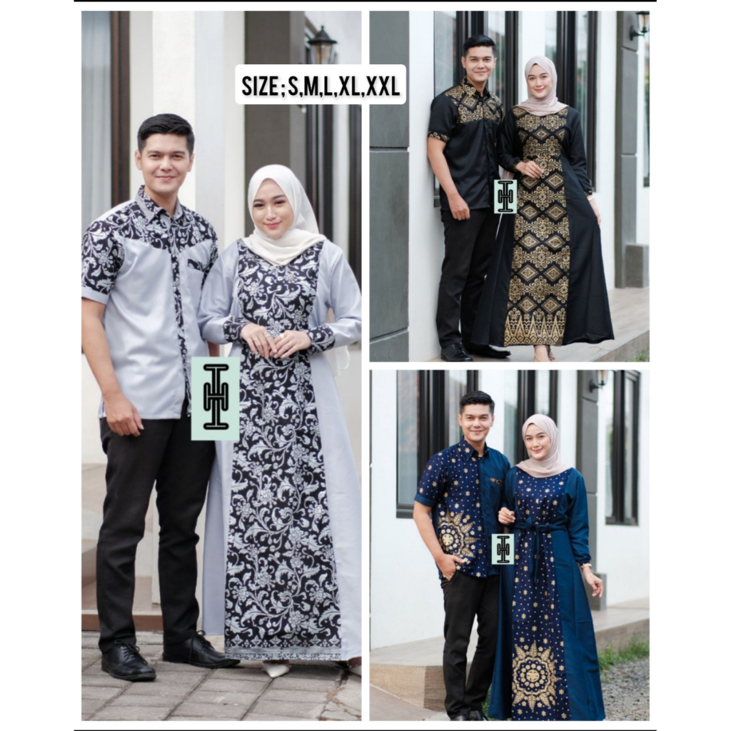 BAJU BATIK MODERN BATIK SERAGAMAN BATIK KONDANGAN SET BATIK COUPLE BATIK GAMIS COUPLE BAJU KAPEL GAM