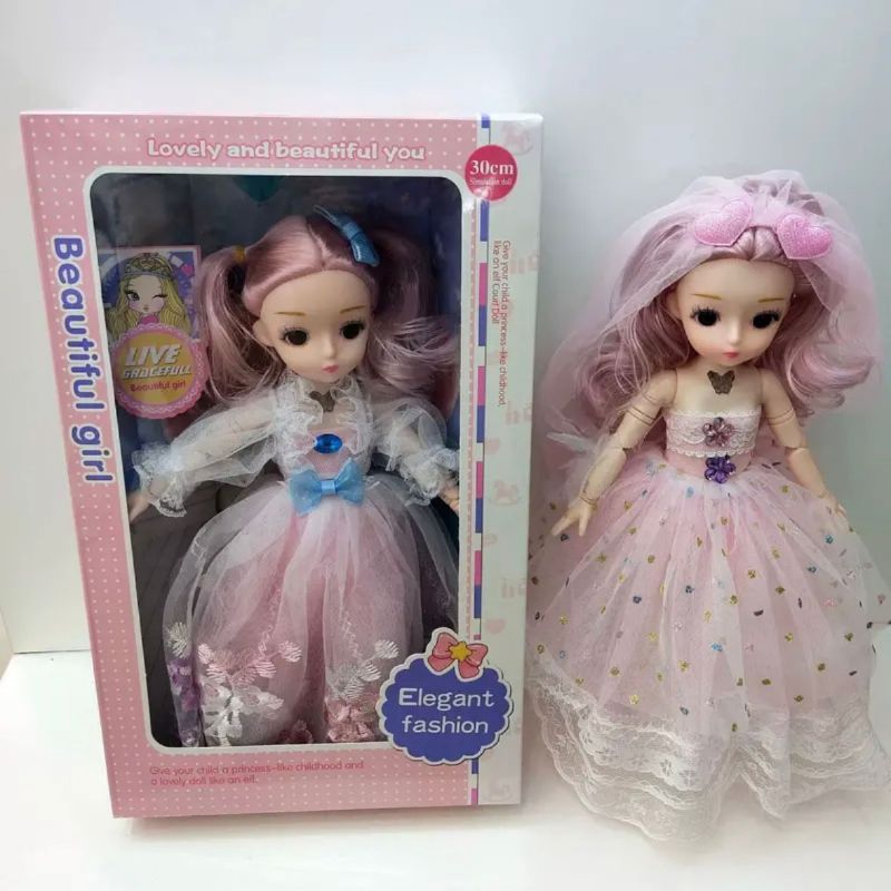 30cm Frozen Snow White Boutique Bernyanyi BJD Gadis Mainan Boneka Barbie