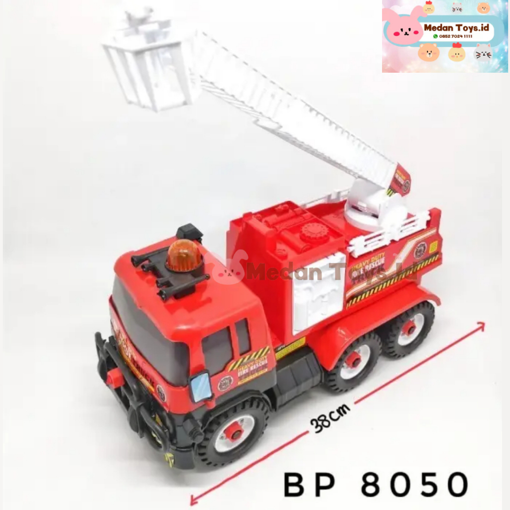 Medan Toys - Mainan Anak Mobil Pemadam Kebakaran - Fire Rescue Truck BP8050