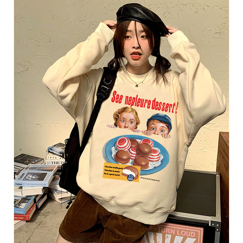 Sweater Cartoon kaos oversize baju korean style wanita