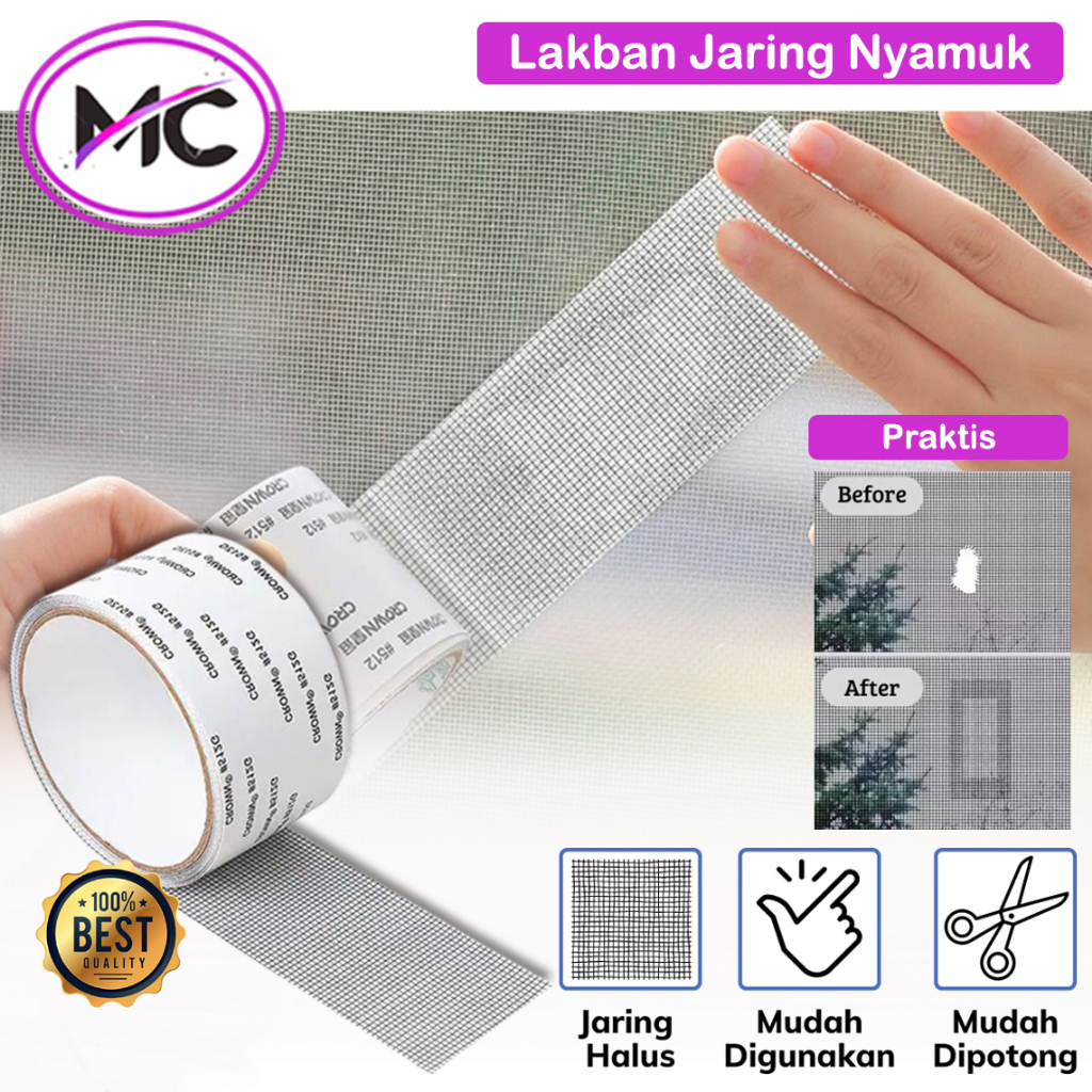 Lakban Penambal Kawat Nyamuk Penutup Kawat Nyamuk Sobek Penambal Lubang Jaring Nyamuk
