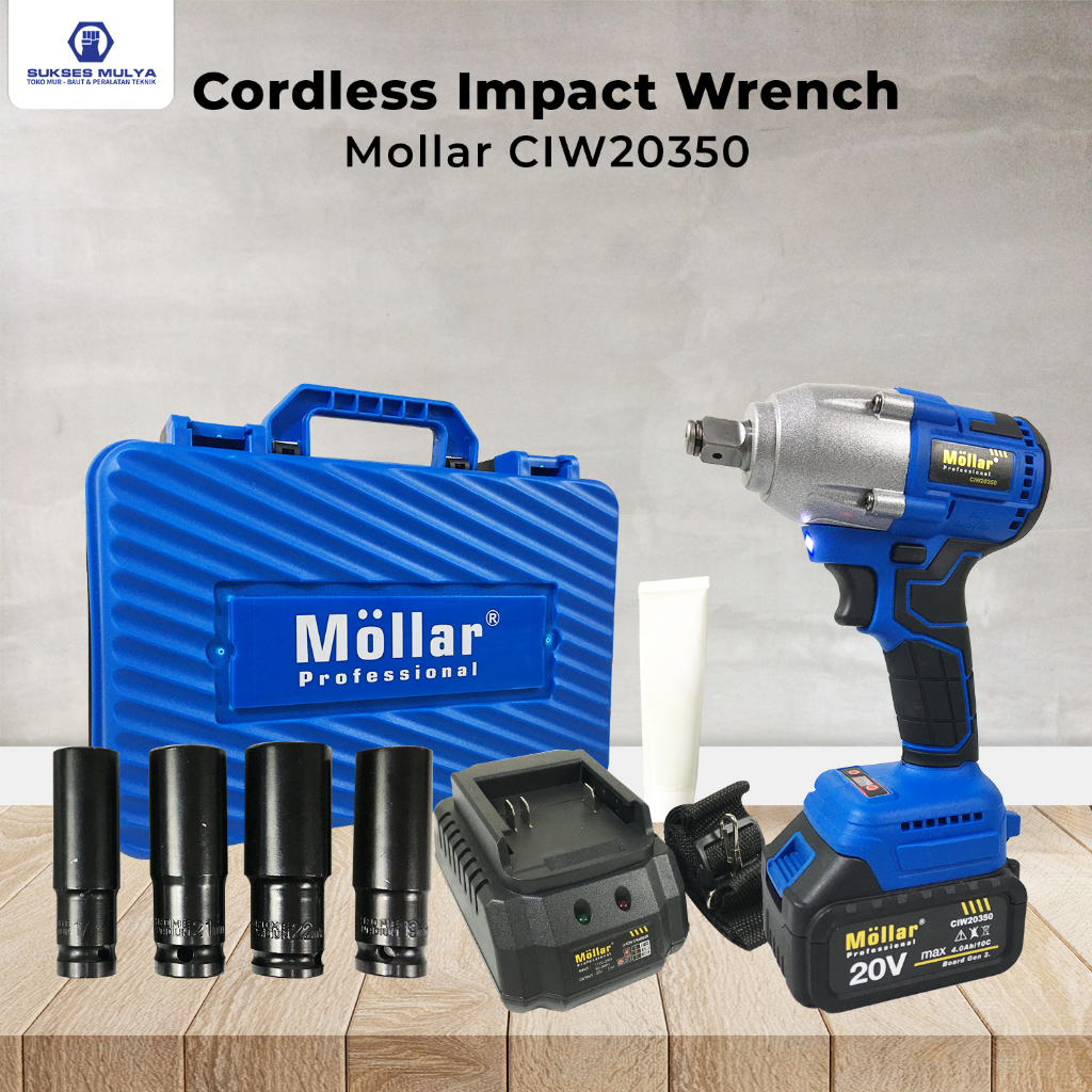 MOLLAR CIW20350 20Volt Cordless Impact Wrench - Alat buka baut