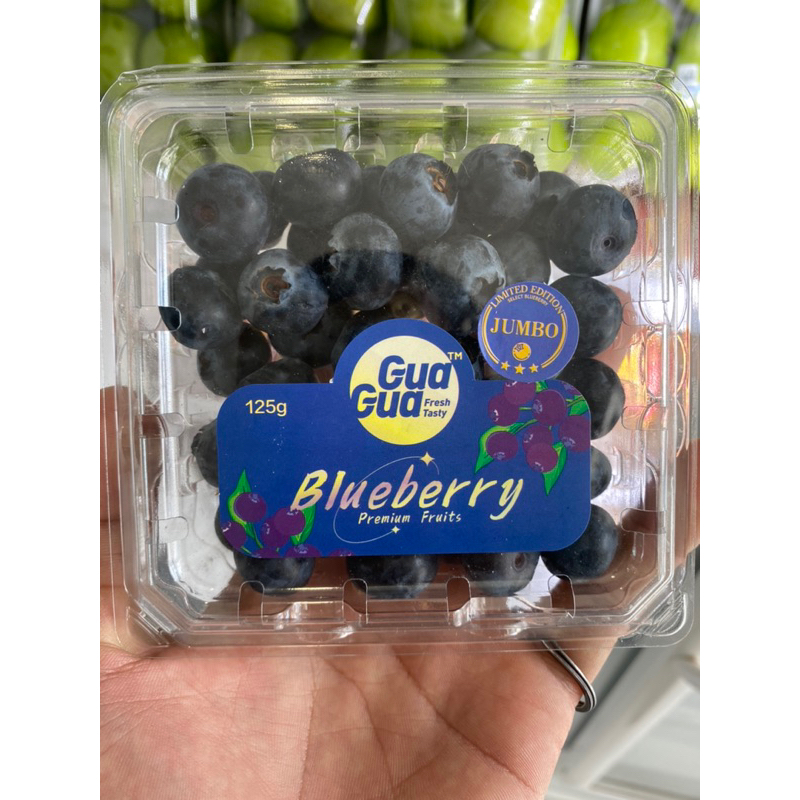 

Blueberry jumbo | Blueberris manis jumbo impor Gua Gua premium 125 grm