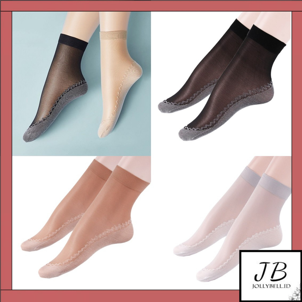 •Jollybell.id•KK772 KAOS KAKI PENDEK TRANSPARAN KAUS KAKI PENDEK WANITA IMPORT COD TERMURAH GROSIRAN