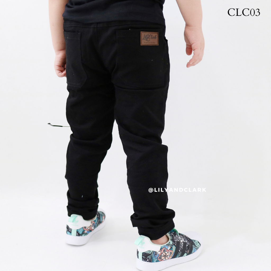 LILY AND CLARK CELANA CHINO PANJANG ANAK LAKI LAKI KEREN CLC03 HITAM