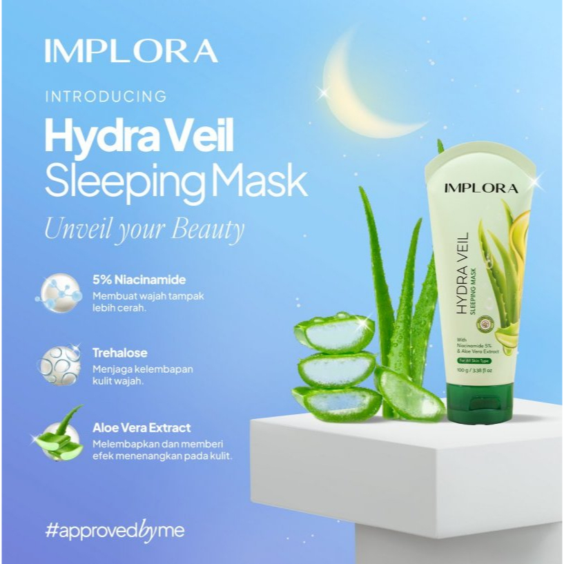 Ningrum - Implora Hydra Veil Sleeping Mask 100g | Terobos Kelembaban Kulit Wajah dengan Implora Hydra Veil Sleeping Mask | 5127