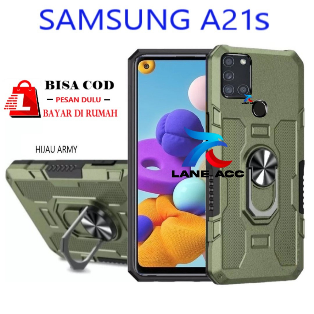 SAMSUNG A21S- CASE ARMOR KESING HIT EYE RING-CASING HARD CASE-STANDING ROBOT SAMSUNG A21S