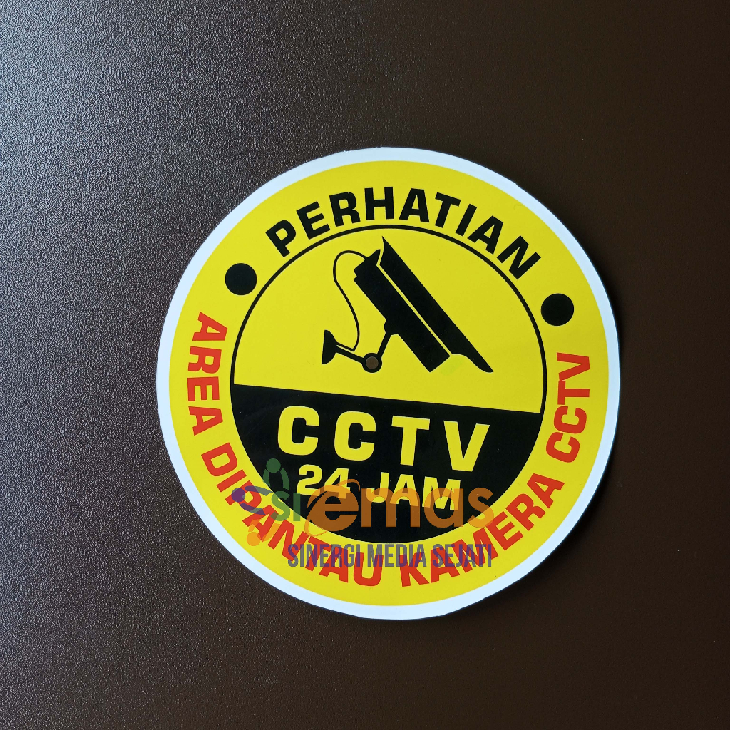 Stiker Area Dipantau CCTV | Stiker CCTV | Sticker Area ini DIpantau CCTV | Stiker CCTV 24 Jam