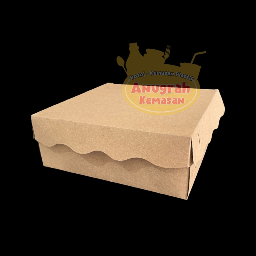 Dus nasi kraft R10K / Kotak nasi 20x20 warna coklat