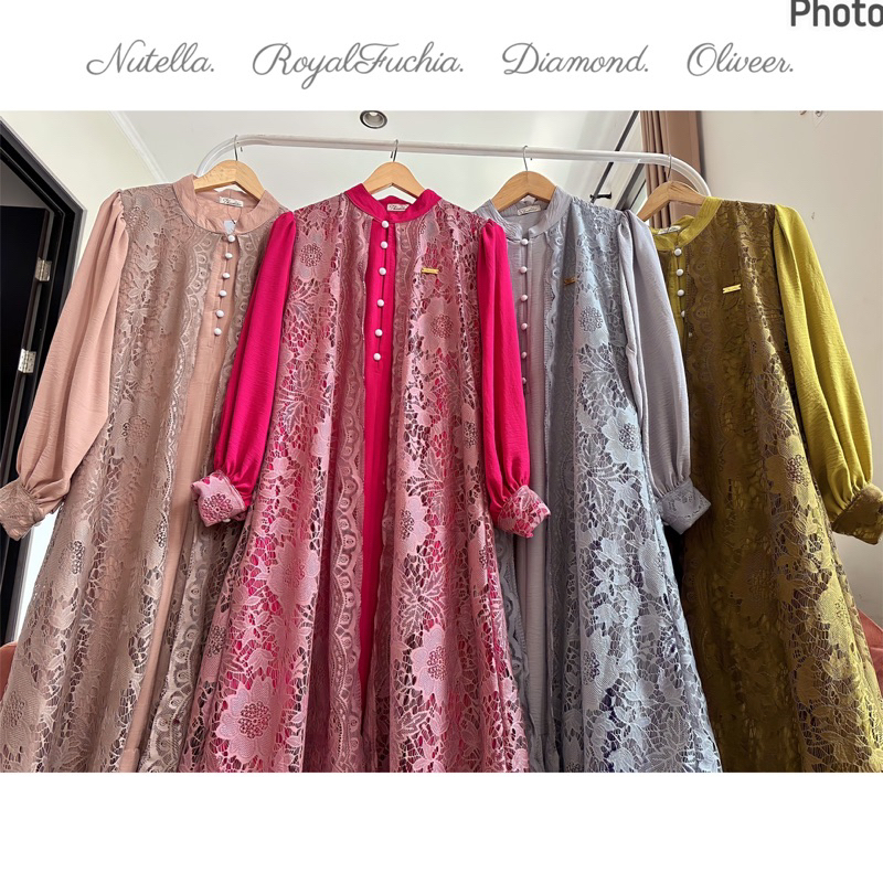 Putri Malaysia Dress Wrinkle Mix Brukat Bangkok