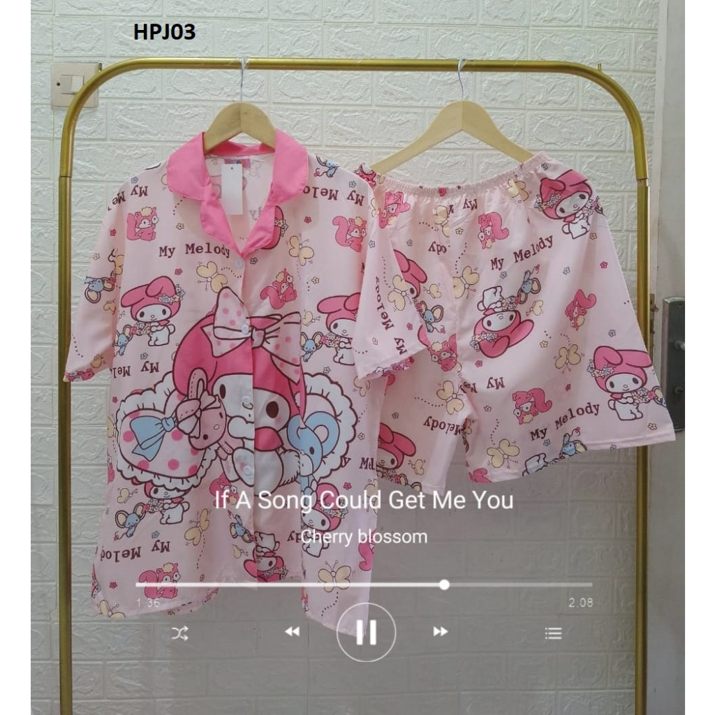 PIYAMA HP JUMBO WANITA KARTUN IMPORT BKK