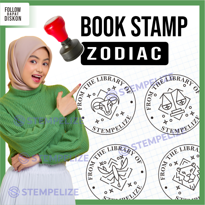 

[ZODIAC] Book Stamp Custom / Stamp Book / Stempel Buku