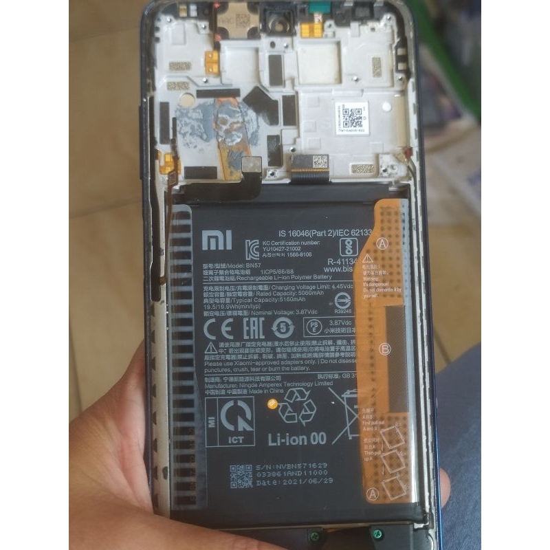 Baterai Battery PocoX3pro normal Copotan Ori