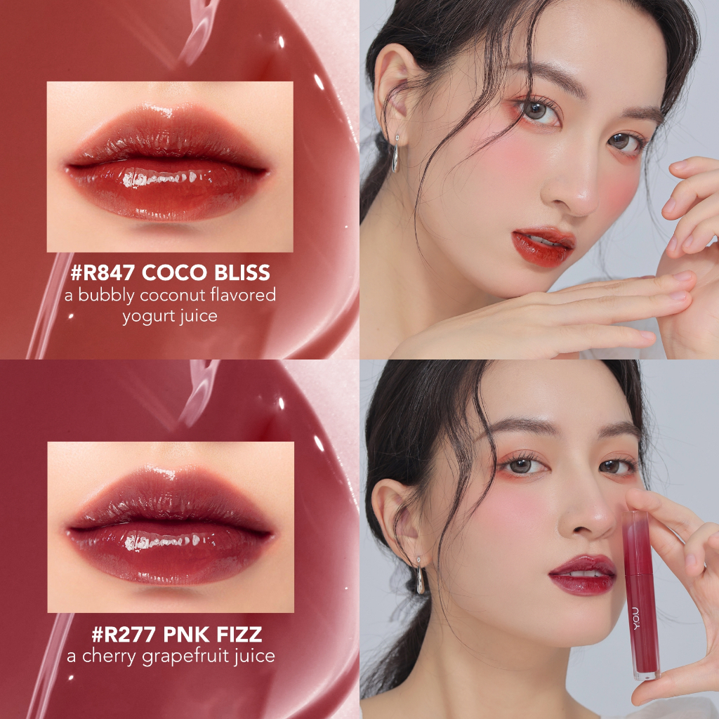 YOU Cloud Touch Juicy Tint | Healthy Glow Lips | Korean Style Liptint Gloss | Melembapkan Bibir | Lipstik with Ceramide