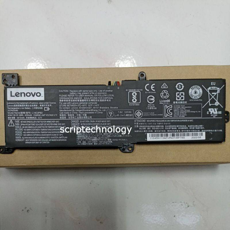 Baterai Laptop Ori Lenovo L16M2PB1 L16C2PB2 L16L2PB2 L16M2PB3