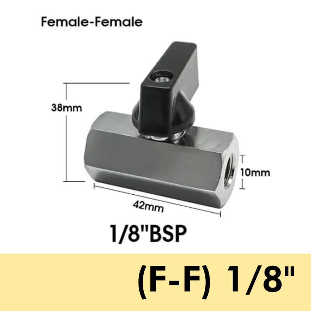 Mini Brass Ball Valve BSP 1/8 &quot;1/4&quot; 3/8 &quot;1/2&quot; Katup Kompresor Udara Berulir (F-F)