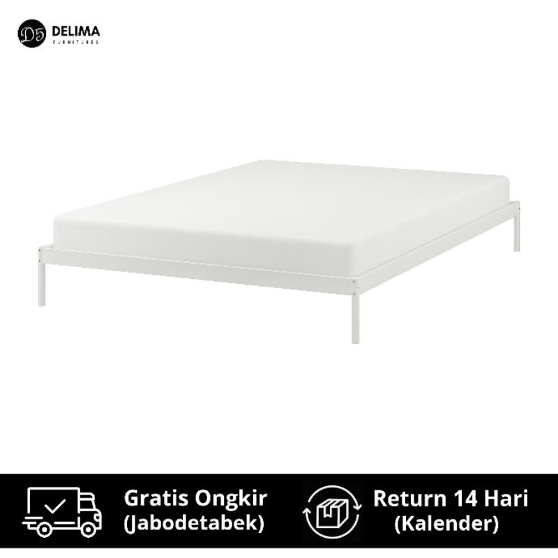 Rangka Tempat Tidur Besi Divan Bed Minimalis 160x200cm - Putih