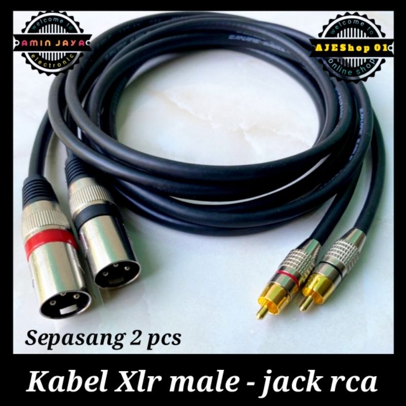 Jek RCA to canon male 1 meter