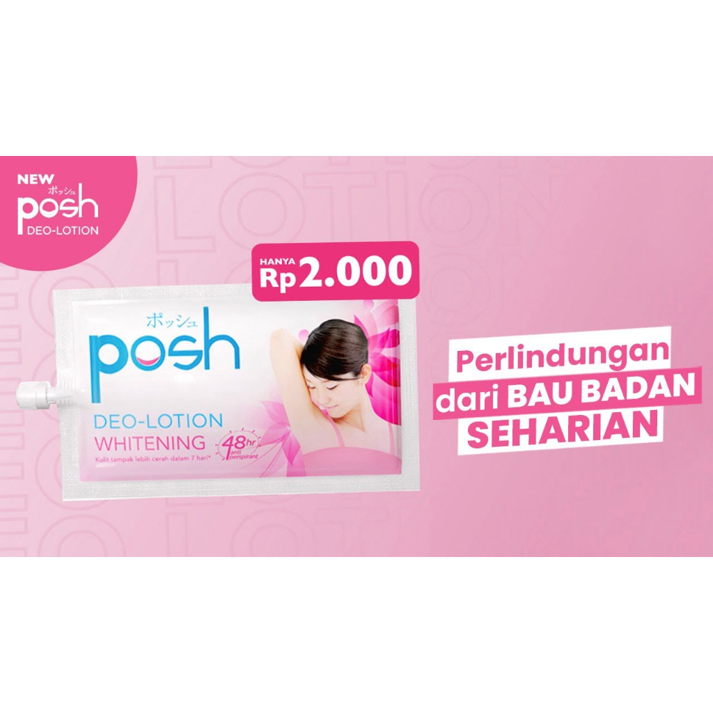 ✿ELYSABETHME✿ POSH deodorant lotion whitening sachet deo penghilang bau badan ketiak