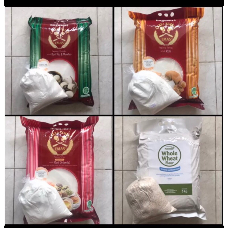 

Bogasari 5 kg Naturich / Cakra Kembar Emas Pao & Mantao / Roti / Roti Oriental tepung gandum utuh whole wheat flour wholewheat wholemeal whole meal tepung bakpao bakpau