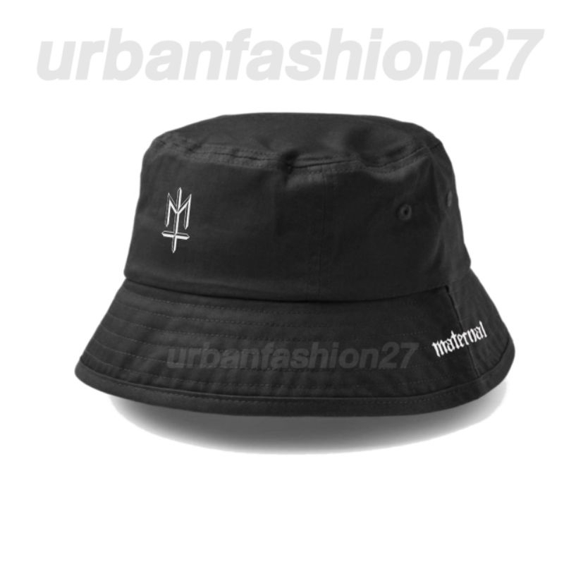 Topi Bucket Premium/Bucket Hats Pria Wanita/Topi Outdoor Casual Lokal Brand/MATERNAL DISASTER LOGO