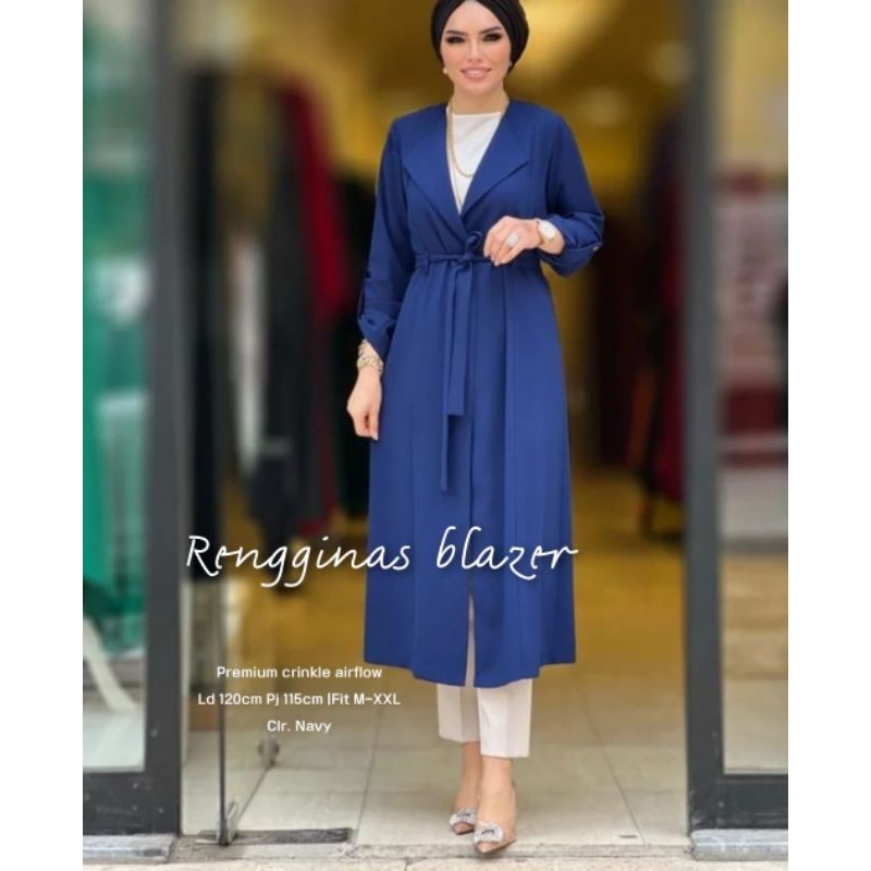 RENGGINAS LONG  BLAZER WANITA TERBARU