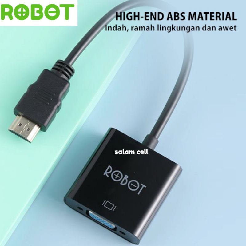 ROBOT RHV10 Conventer HDMI to VGA  Original Garansi Resmi