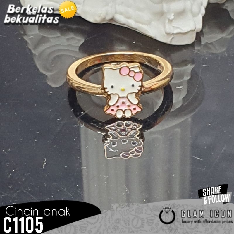 cincin anak motif elo kiti gaun pink C1104 CAG