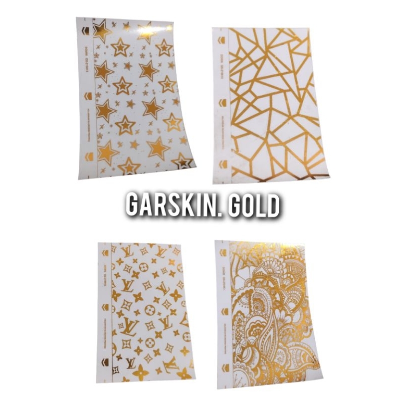 BAHAN GARSKIN hp transparan GOLD minimal beli 5pcs bagi yg punya mesin potong