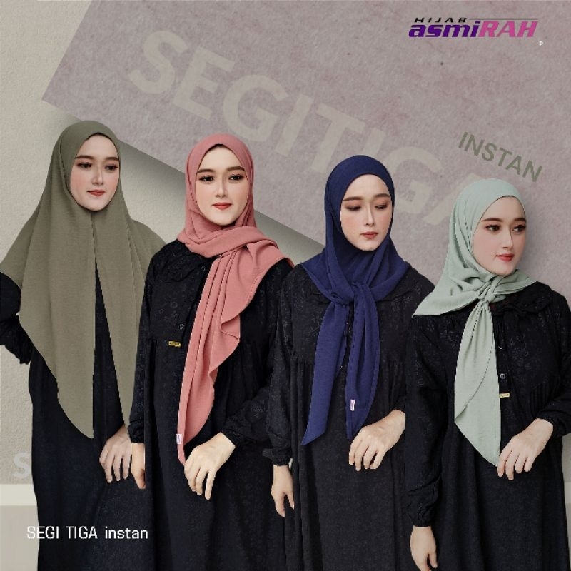 Jilbab segitiga instan Curve jilbab praktis oval kringkel