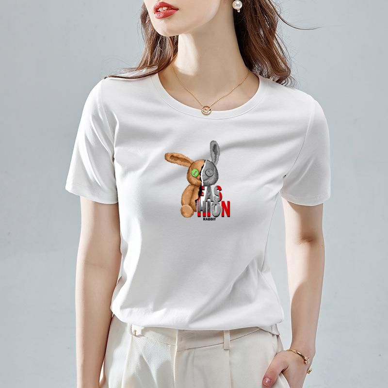 Kaos Atasan Wanita Gambar Fahsion Rabbit (LD 43-49 , P 58-64)