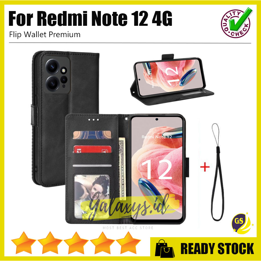 Xiaomi Redmi 10C 10A 2022 / REDMI NOTE 12 PRO Redmi Note 12 4G 5G / Redmi Note 11 Pro Poco M4 Pro 4G NOTE 3 Flip Case Cover Case Leather Wallet Sarung Dompet Buku Case Kulit Casing