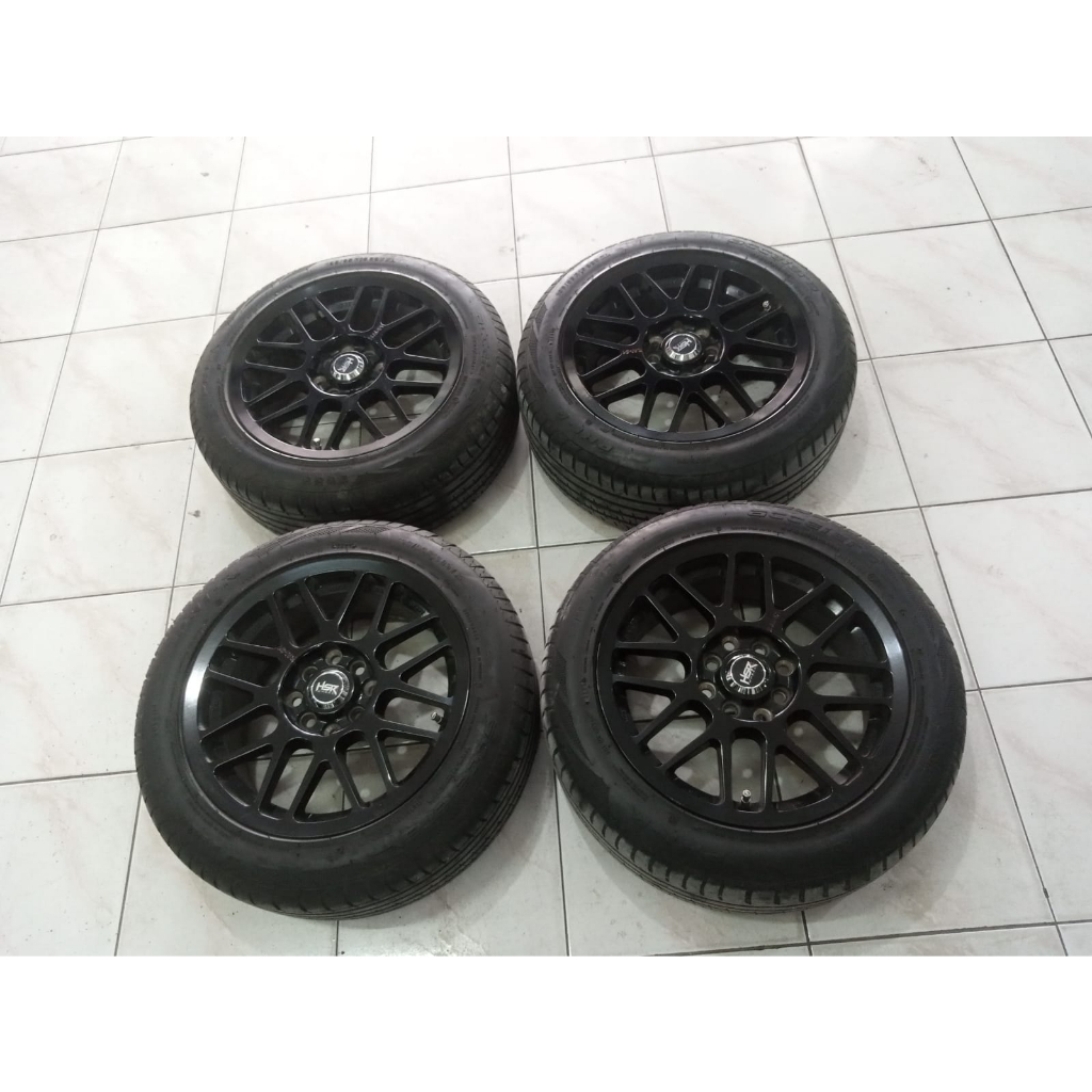 Velg Mobil Bekas Ring 15 Lubang 4 RAI S1 HSR R15X6,5 8X100-114,3 ET42 BAN 195 55 R15