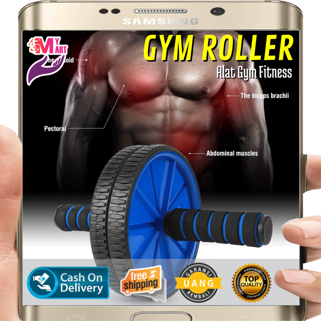 Gym V2 Roller Gym AB Wheel Sport - Alat Gym Fitness Roller