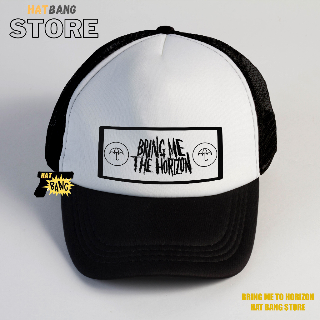 Topi BMTH // Topi Bring me to horizon // Topi Trucker // Trucker Hat // Topi Jaring // Topi Jaring Band // Topi Band // Bring Me To Horizon Catalog 2 // Hatbangstore