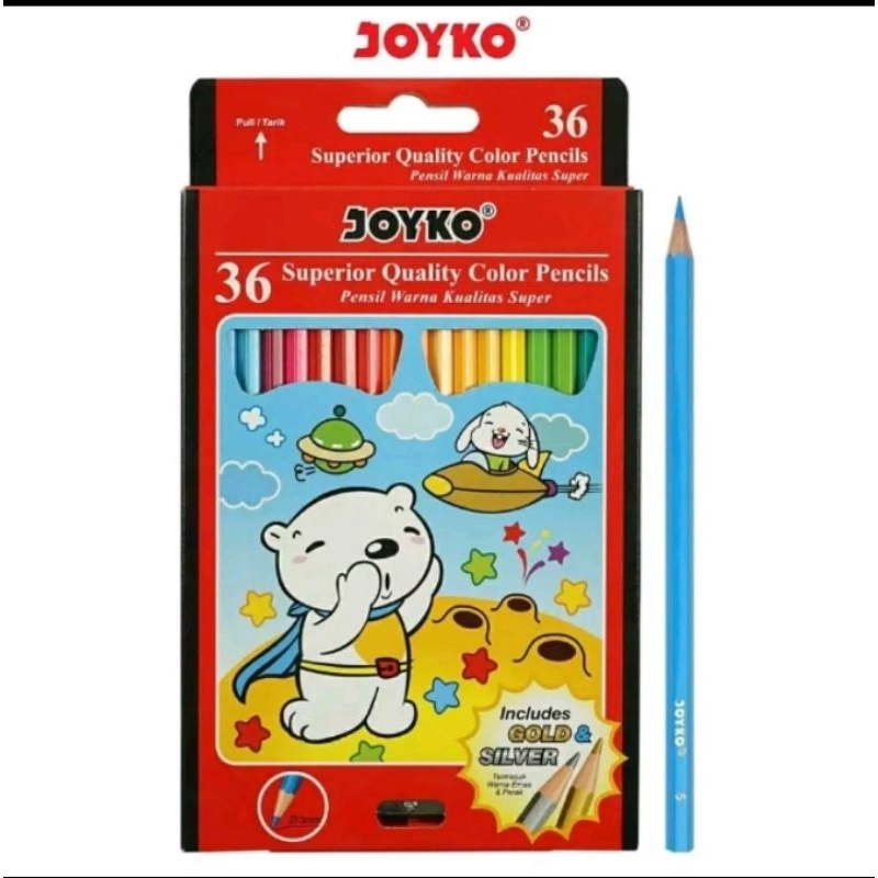 

Pensil Warna Joyko Superior Quality 36 Warna CP-36PB Colour Pensil Panjang