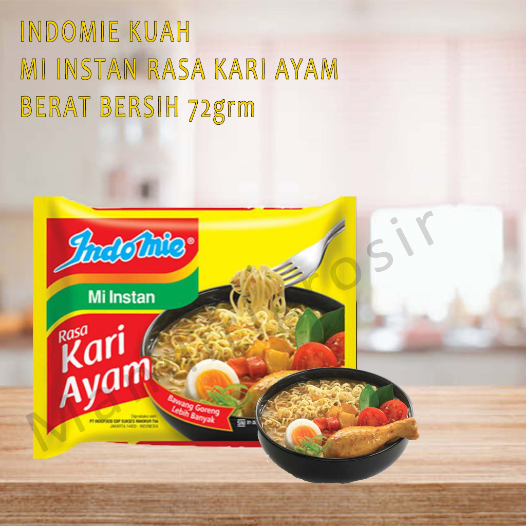 MIE INSTAN * INDOMIE * KARI AYAM * 72g