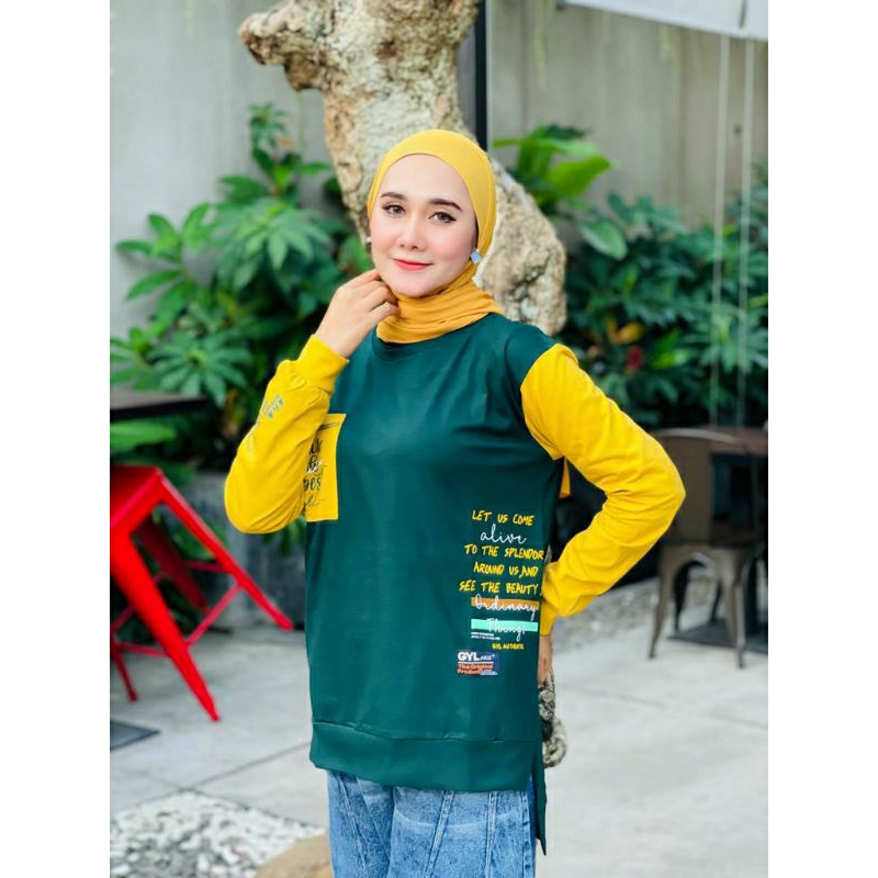 HNS - OVERSIZE LONGBACK GYL / kaos oversize