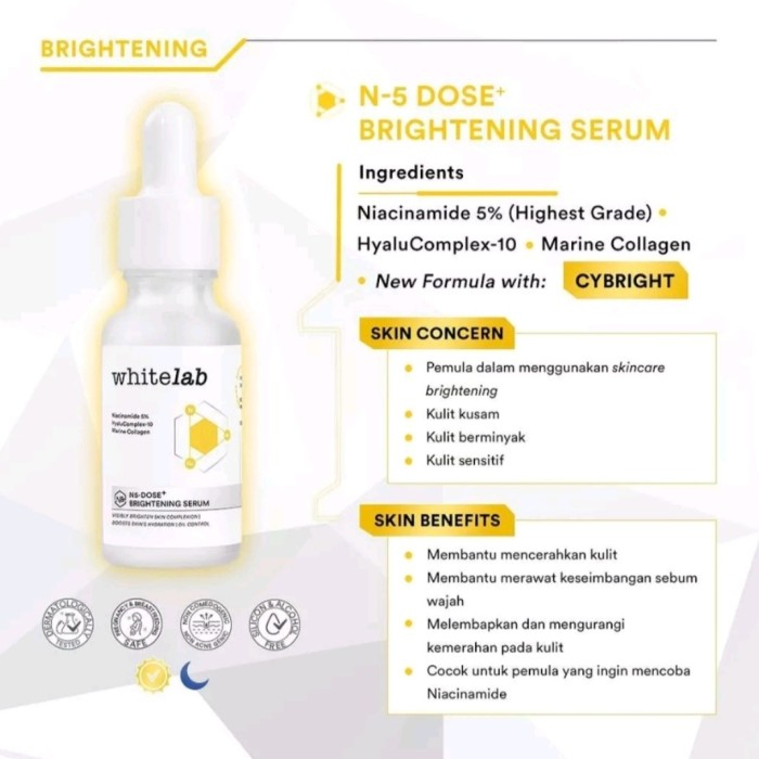 WHITELAB SERUM N5-DOSE + BRIGHTENING SERUM - FACE SERUM VITAMIN C 20ML