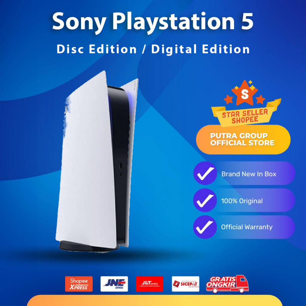 RESMI Sony Playstation 5 Disc / Digital Edition PS5 PS Play Station 5 Slim Edition