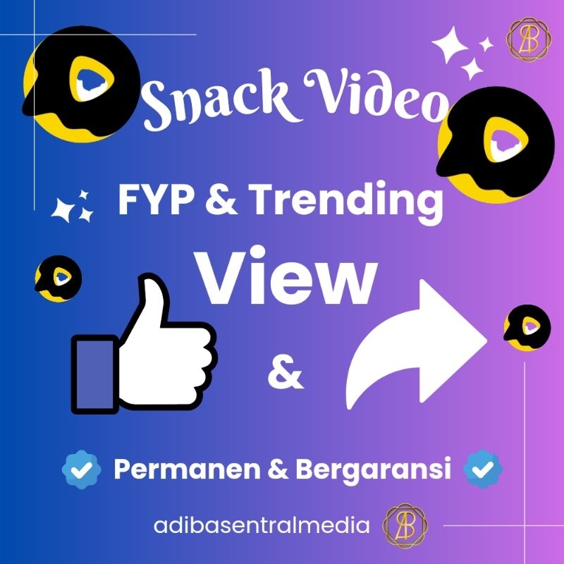 Tambah View, Like & Share Snack Video | Non Drop